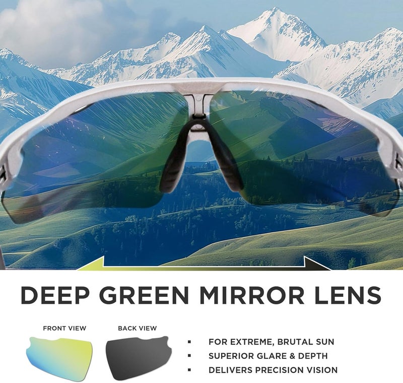 LOLOON Store Cycling Sunglasses for Men Women Youth, Wrap Around Sports Sunglasses for Running Climbing Bike Baseball Softball Golf - Image 4